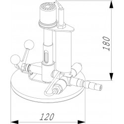 Becs à gaz et tuyaux | Bec de sécurité avec robinet basculant gaz naturel ou propane 1300°C Bochem™ | BOC-7511_1