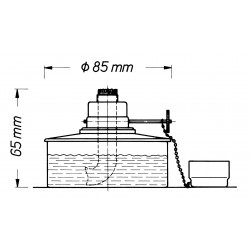 Becs à gaz et tuyaux | Brûleur à alcool en inox 150 ml Bochem™ 7200 | BOC-7200