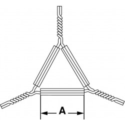 Becs à gaz et tuyaux | Triangle en acier zingué avec tubes en argile Bochem™ | BOC-12701_1