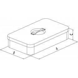 Boîte en inox rectangulaire avec couvercle 2 tailles