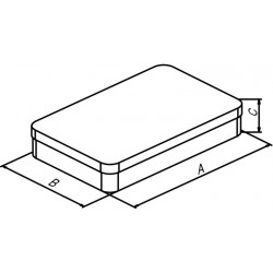 Boîte inox rectangulaire avec couvercle