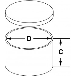 Boîte de Pétri inox avec couvercle