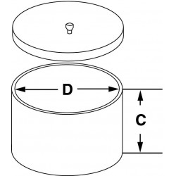 Cristallisoir nickel avec couvercle