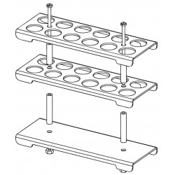 Support tubes à essais inox 12, 24 et 48 tubes