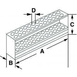 Support tubes à essais et pipettes | Support tubes à essais inox pour tube ø 17 et 20 mm | BOC-8210
