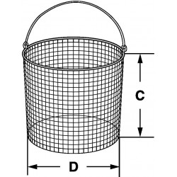 Panier rond inox avec anse | 8 modèles