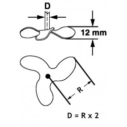 Tige d'agitation à hélice avec 3 pales fixes Bochem