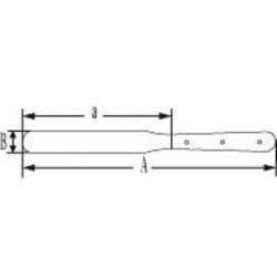 Spatule | Spatule lame inox revêtement | Téflon manche bois | BOC-3760
