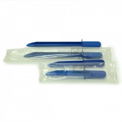 Spatule à poudre bleue stérile et non stérile | 2 modèles 100 pièces