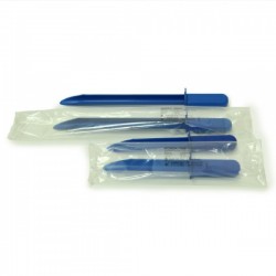 Usage unique  | Spatule à poudre bleue stérile et non stérile | 2 modèles 100 pièces | 8095B-150