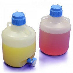 Flacon de laboratoire | Bidon plastique polypropylène avec et sans robinet 10 et 20 litres | 8132P-10