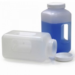 Flacon de laboratoire | Flacon carré col large - 4 litres - Polypropylène - 6 pièces | 8235P-4000