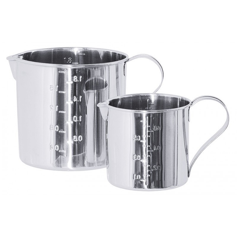 Bécher Inox | Bécher Inox gradué avec bec verseur | de 0.7 à 5 litres | COT-520060 Bécher Inox | Bécher Inox gradué avec bec verseur | de 0.7 à 5 litres | COT-520060