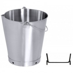 Seau Inox | Seau inox gradué à bec verseur de 10 à 20 litres | COT-419010