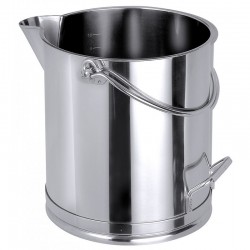 Seau inox 316L avec bec verseur industries sensibles de 10 à 20 litres