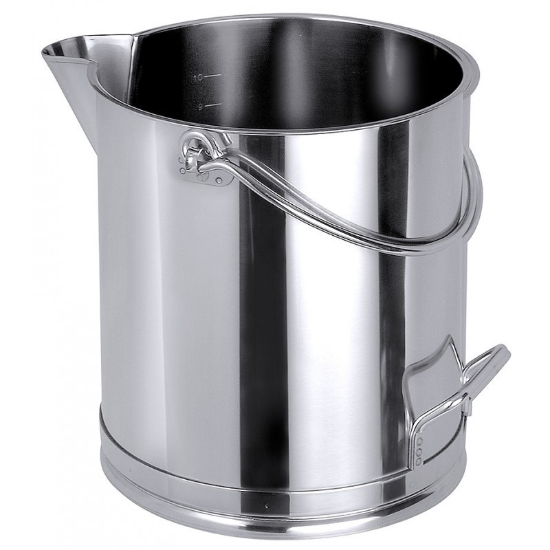 Seau inox 316L à bec verseur industries sensibles de 10 à 20 litres