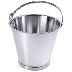 Seau inox 20 L gradué avec base : Stellinox