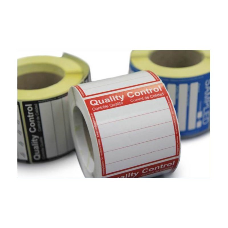 200 étiquettes de surgélation pour la traçabilité alimentaire 65 x 35 mm,  Blanc avec lignes bleues, inscriptible, pré imprimé