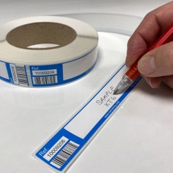 Étiquette de traçabilité | Étiquette d'identification avec numéro séquentiel et code barre 250 étiquettes | SAM-8226A-01