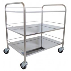 Chariots Inox 304L bords tombés avec poignée