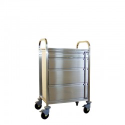 Desserte inox 4 tiroirs