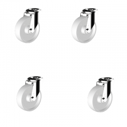 Chariot Inox | Option quatre roues pivotantes inox diamètre 100 mm | AGE-RPP100_1