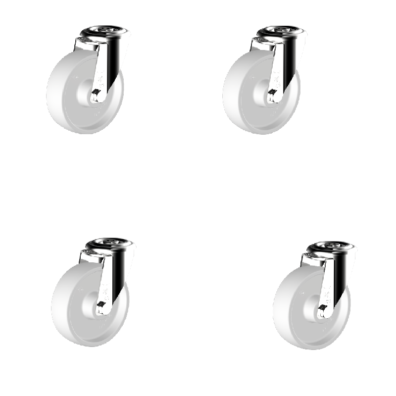 Chariot Inox | Option quatre roues pivotantes inox diamètre 80 mm | AGE-RPP80_1