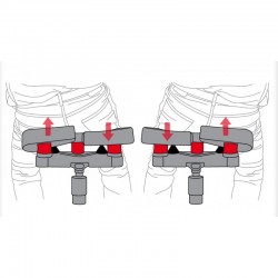 Tabouret Inox avec repose pieds assise polyuréthane