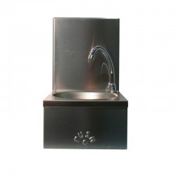 Lave mains inox avec dosseret eau chaude eau froide