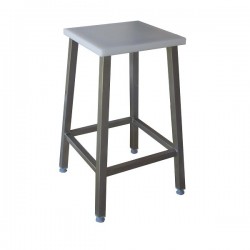 Siège Inox | Tabouret inox - assise polypropylène alimentaire