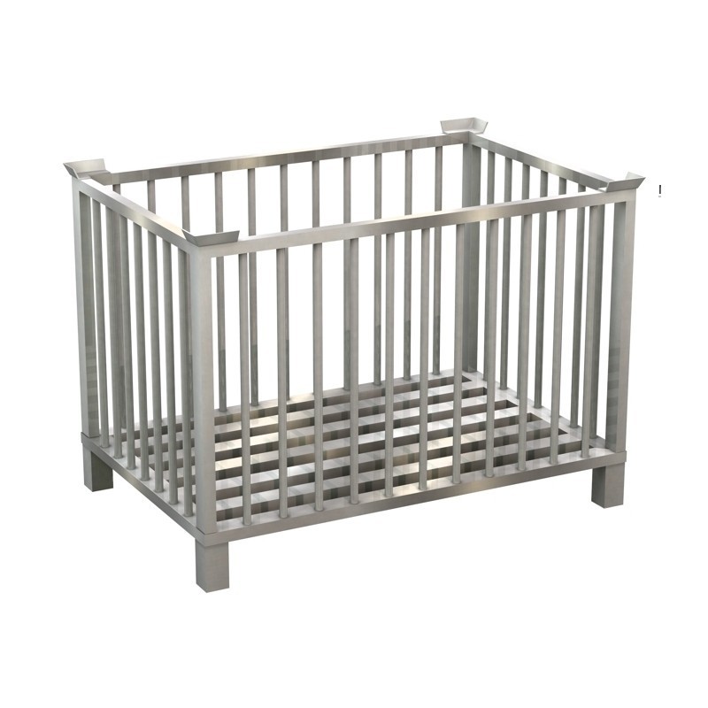 Caisse palette inox | Caisse palette inox à barreaux empilable 1000 Kg | BRO-788625LFK0_1