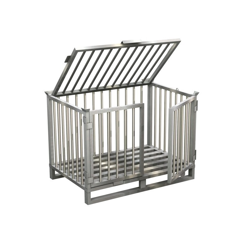 Caisse palette inox | Caisse palette inox a couvercle verrouillable 1000 Kg | BRO-788625LFK5_1
