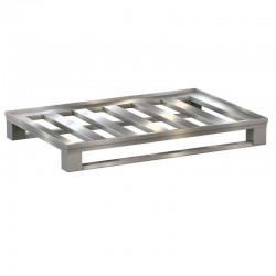 Palette Aluminium avec rebord lames transversales 1200 x 800 mm