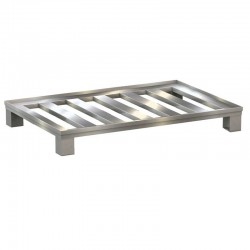 Palette Aluminium avec rebord lames transversales 1200 x 800 mm