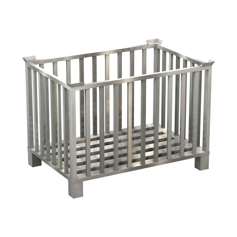 Caisse palette aluminium | Caisse palette aluminium à barreaux 1000 Kg | BRO-778824LFK0_1
