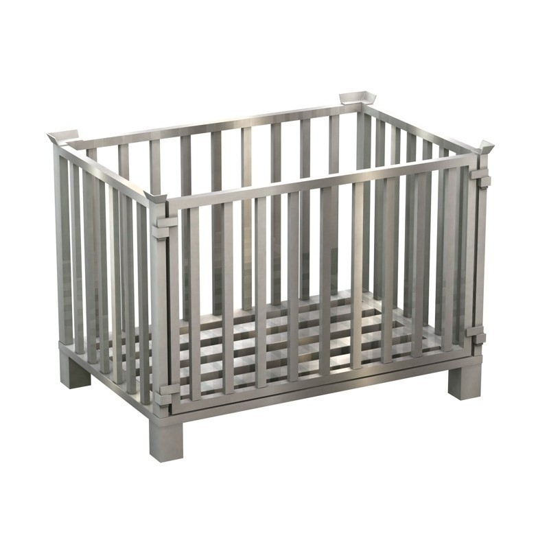 Caisse palette aluminium | Caisse palette aluminium avec barrière amovible 1000 Kg | BRO-778824LFK2_1