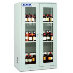 Armoire de sécurité produits chimiques et corrosifs ECO - 2 portes vitrées 1200 mm