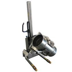 Chariot élévateur inox | Chariot élévateur inox avec retournement de fût à 360° Packline | Mk5DS-F