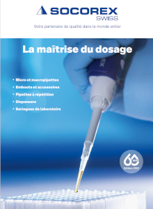 Couverture du catalogue Socorex